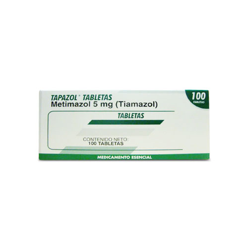 TAPAZOL 5 MG CAJA X 100 TABS
