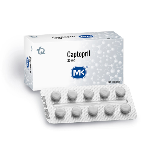 CAPTOPRIL 25 MG MK CAJA X 30 TABS