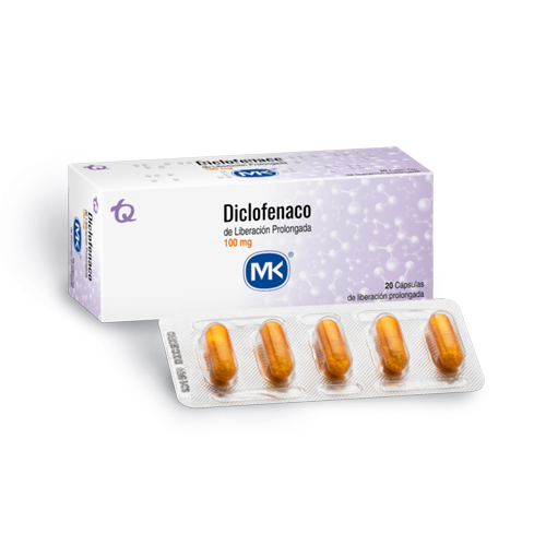 DICLOFENACO 100 MG RETARD MK CAJA X 20 CAPS