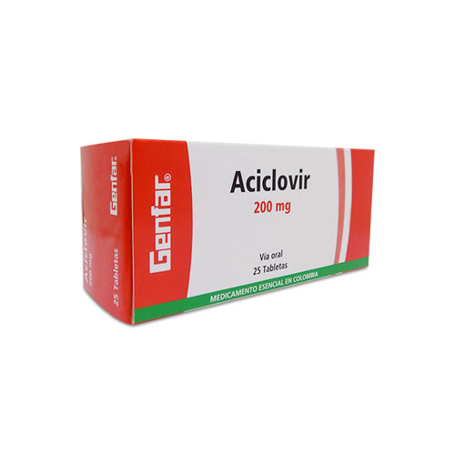 ACICLOVIR 200 MG GENFAR CAJA X 25 TABS
