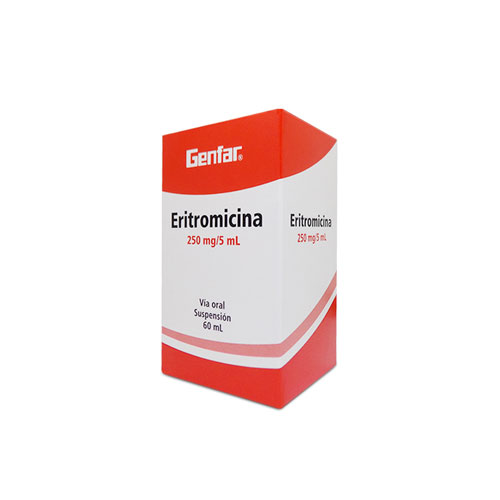 ERITROMICINA SUSP 250 MG GENFAR FCO X 60 ML