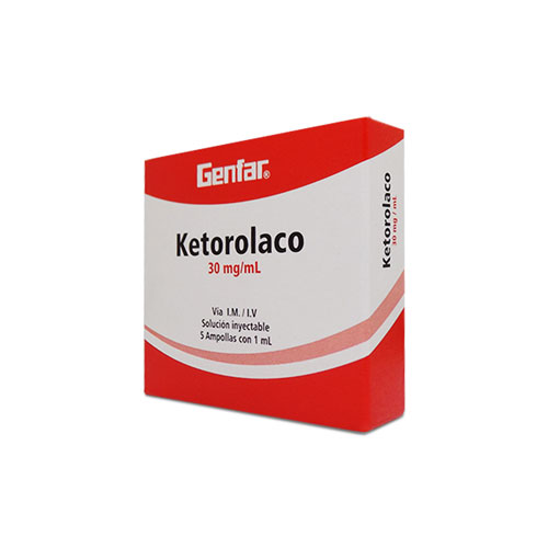 KETOROLACO 30 MG INY GENFAR CAJA X 5 AMP