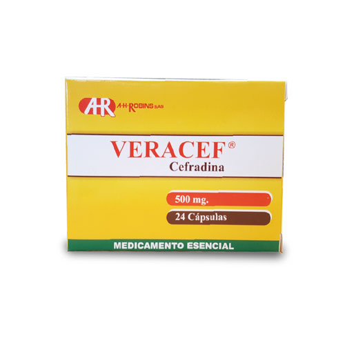VERACEF 500 MG CAJA X 24 CAPS