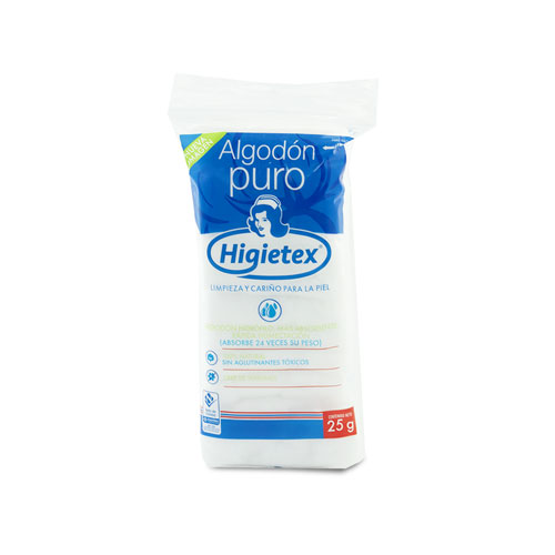 ALGODON HIGIETEX BOLSA X 25 GR