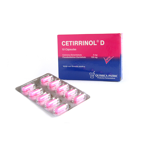 CETIRRINOL D CAJA X 10 CAPS