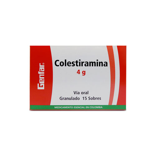 COLESTIRAMINA 4 GR POLVO GENFR CAJA X 15 S/S