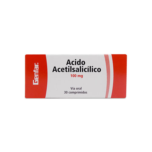 ACIDO ACETILSAL.100 MG GENFAR CAJA X 30 TABS
