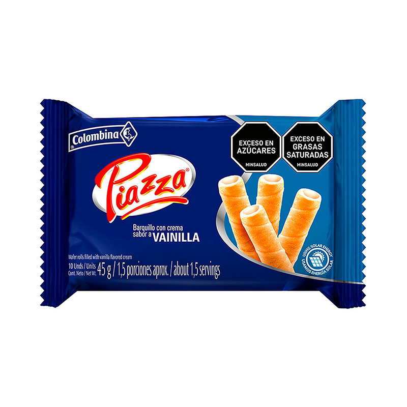BARQUILLOS PIAZZA VAINILLA X 45 GR