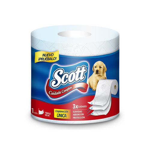 PAPEL HIG SCOTT CUIDADO COMPLETO X 1 ROLLO