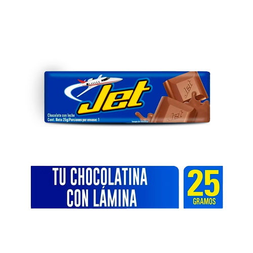 CHOC. JET LECHE BARRA X 25 GR