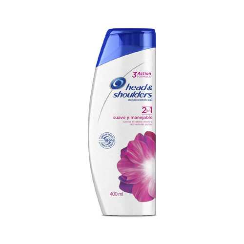 CHAMPU H&S 2en1 SUAVE-MANEJABL FCO X 375 ML