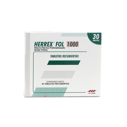 HERREX FOL 1000 CAJA X 30 TABS