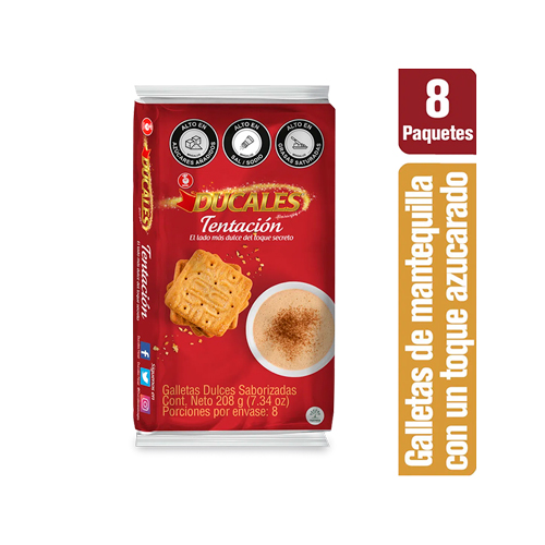 GALL. DUCALES TENTACION PQTE X 8 UNDS