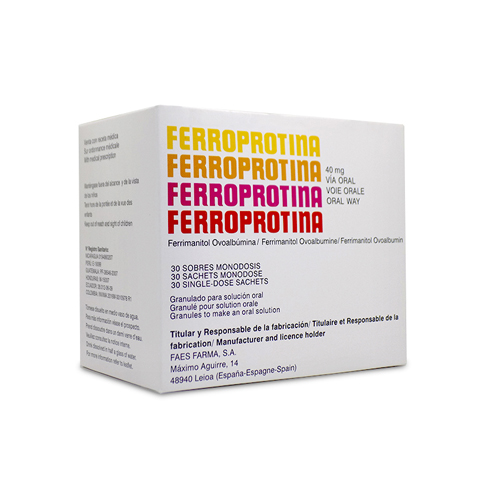 FERROPROTINA 40 MG CAJA X 30 S/S