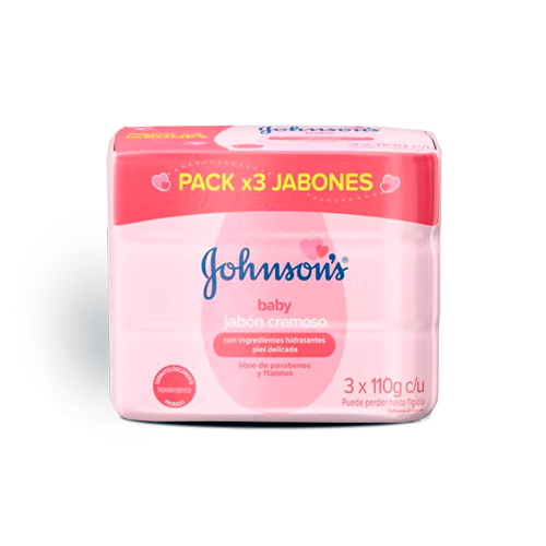 JABON J&J BABY CREMOSO 3 UNDS X 110 GR