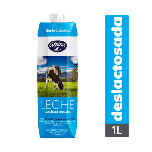 LECHE LIQ. ALPINA UHT DESLACT CAJA X 1 LITRO