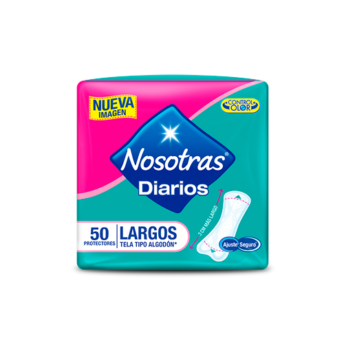 PROTECTORES NOSOTRAS LARGOS PQTE X 50 UNDS