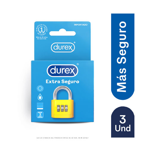 PRESERV. DUREX EXTRA SEGURO CAJA X 3 UNDS