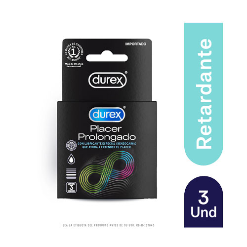 PRESERV. DUREX PLACER PROLONGA CAJA X 3 UNDS