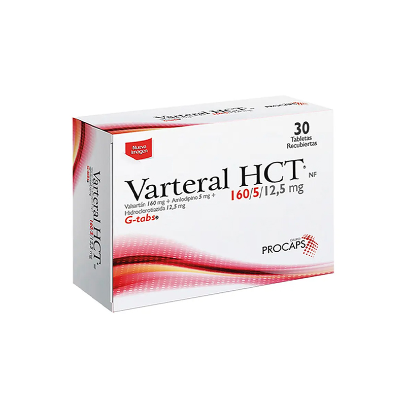VARTERAL HCT 160/5/12.5 MG CAJA X 30 TABS