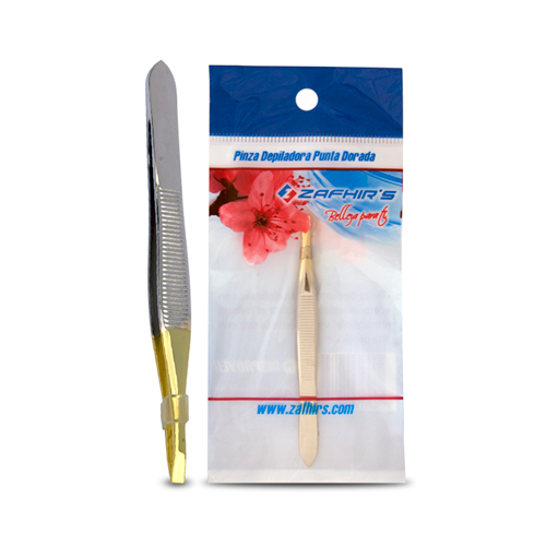 PINZA SACA CEJA PUNTA DORADA ZAFHIR S