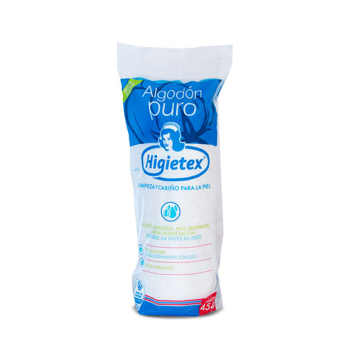 ALGODON HIGIETEX BOLSA X 454 GR