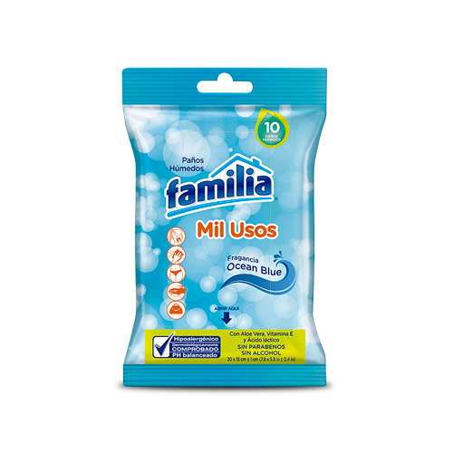 PANOS HUM.FAMILIA ACTIVE MIL USOS X 10 UNDS