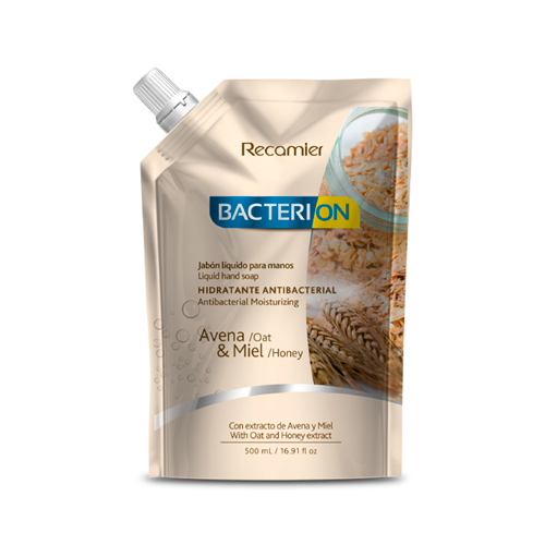 JABON LIQ.BACTERION AVENA/MIEL BOLSA X 500 ML