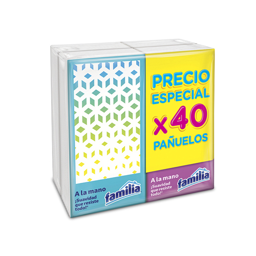 PANUELOS FAMILIA BOLSILLO X 4 PQTES P/ESPECIA