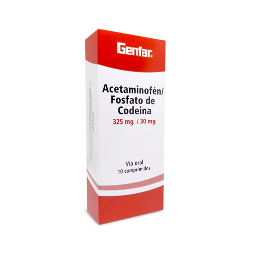 ACETAMINOFEN+COD 325/30MG GFAR CAJA X 10 TAB