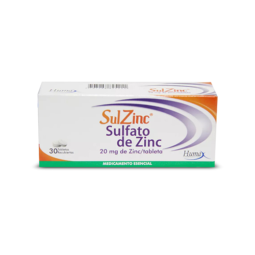 SULZINC 20 MG CAJA X 30 TABS