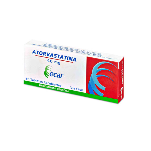 ATORVASTATINA 40 MG ECAR CAJA X 10 TABS