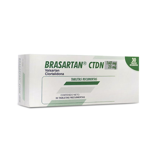 BRASARTAN CTDN 160/25 MG CAJA X 30 TABS