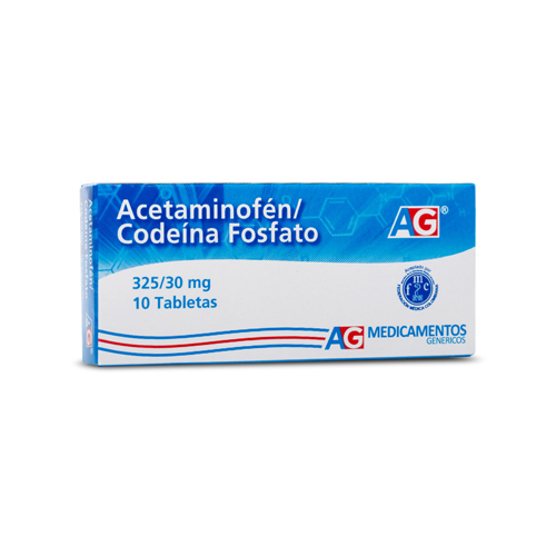 ACETAMINOFEN+COD 325/30MG A.G. CAJA X 10 TAB