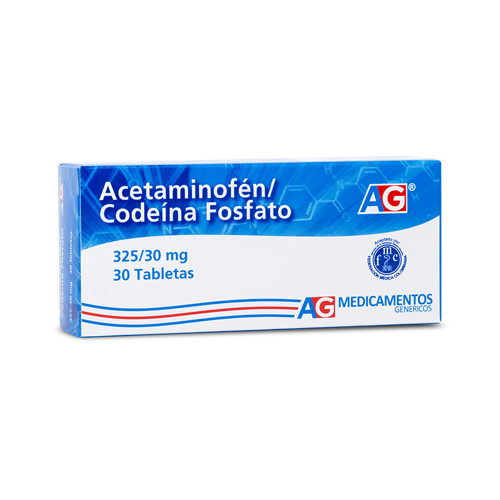ACETAMINOFEN+COD 325/30MG A.G. CAJA X 30 TAB