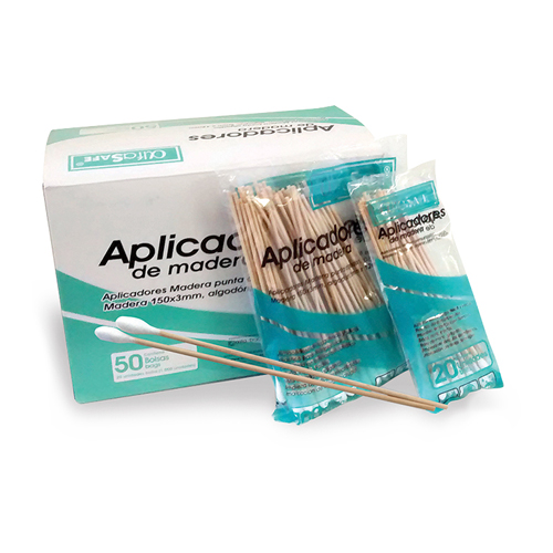 APLICADORES DE MADERA ALFASAFE X 20 UND