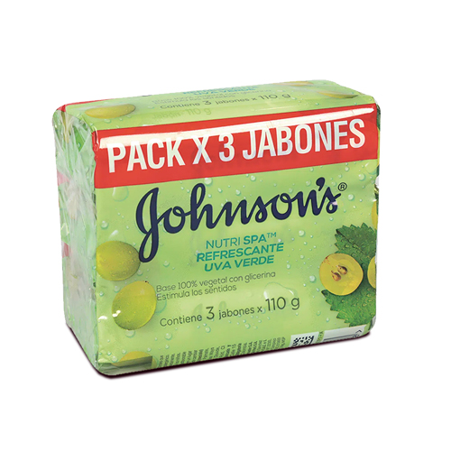 JABON J&J UVA VERDE 3 UNDS X 110 GR
