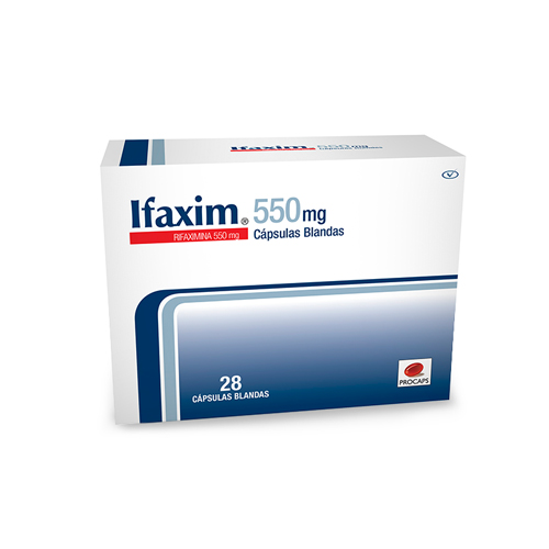 IFAXIM 550 MG CAJA X 28 CAPS