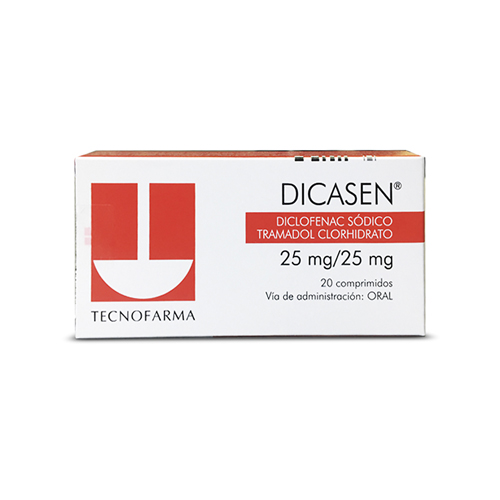 DICASEN 25/25 MG CAJA X 20 COMP