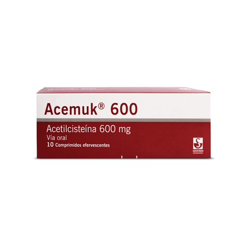 ACEMUK 600 MG EFERV. TUBO X 10 COMP