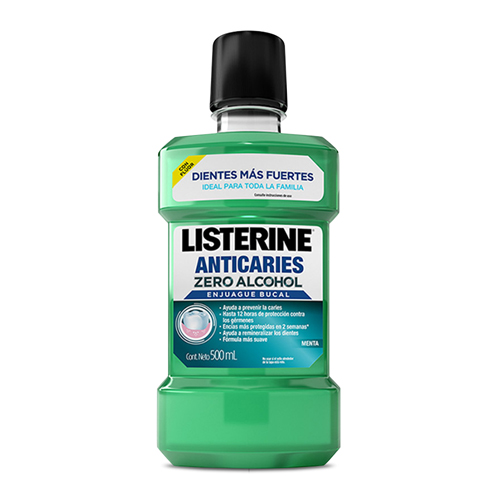 ENJUAGUE LISTERINE ANTICARIES ZERO X 500 ML