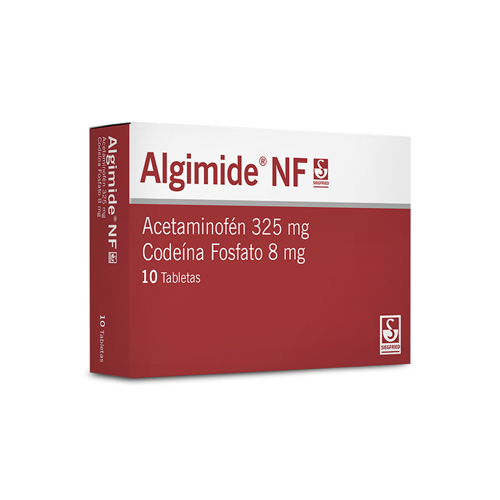 ALGIMIDE NF 325/8 MG CAJA X 10 TABS
