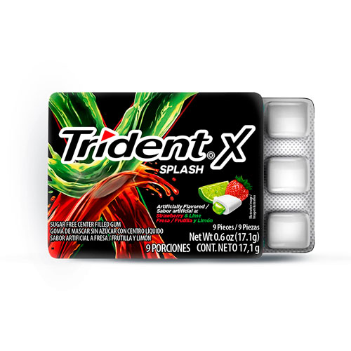 CHICLES TRIDENT SPLASH SURT. X 17.1 GR