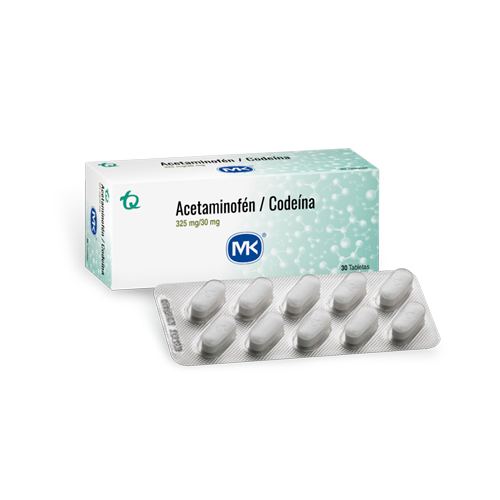 ACETAMINOFEN+COD 325/30MG MK CAJA X 30 TAB
