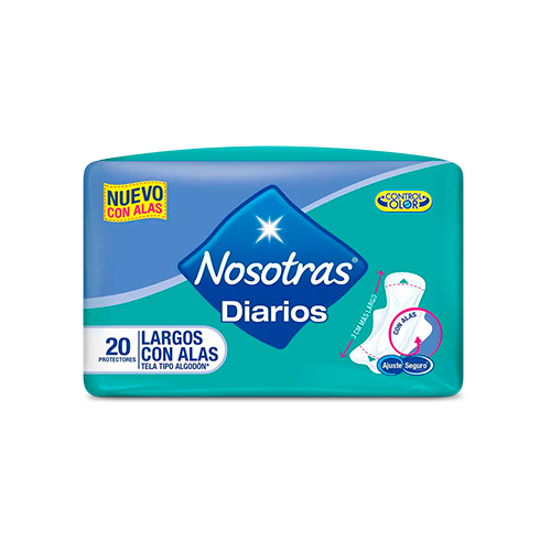 PROTECTORES NOSOTRAS LARGOS PQTE X 20 UNDS