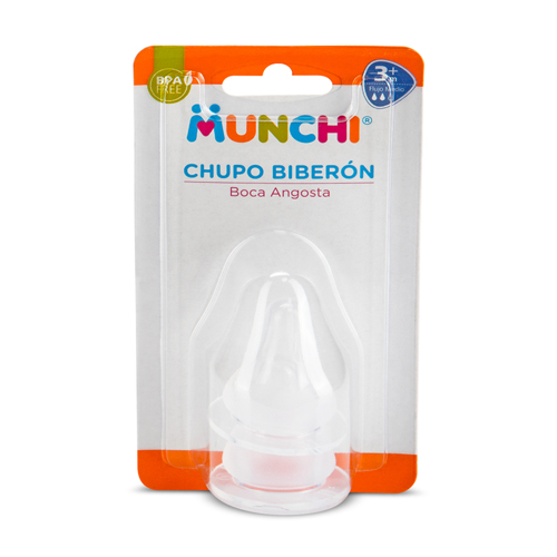 CHUPO BIBERON MUNCHI B.ANGOSTA 3M+ X 2 UNDS
