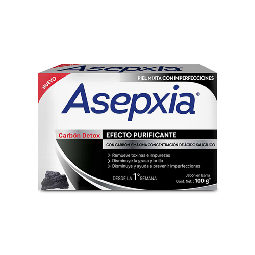 ASEPXIA JABON CARBON BARRA X 100 GR