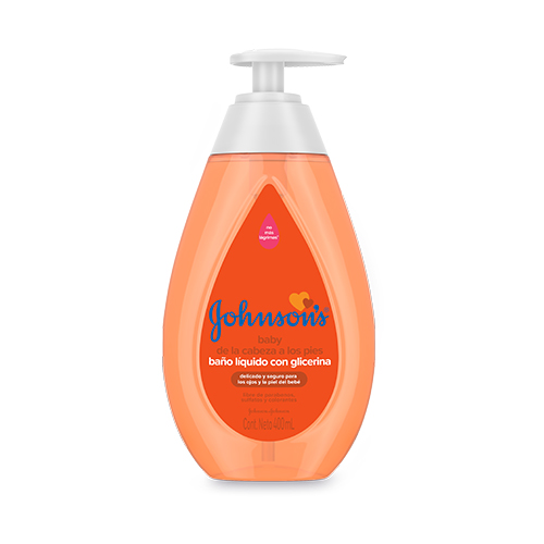 BANO LIQ.J&J BABY PIES/CABEZA FCO X 400 ML