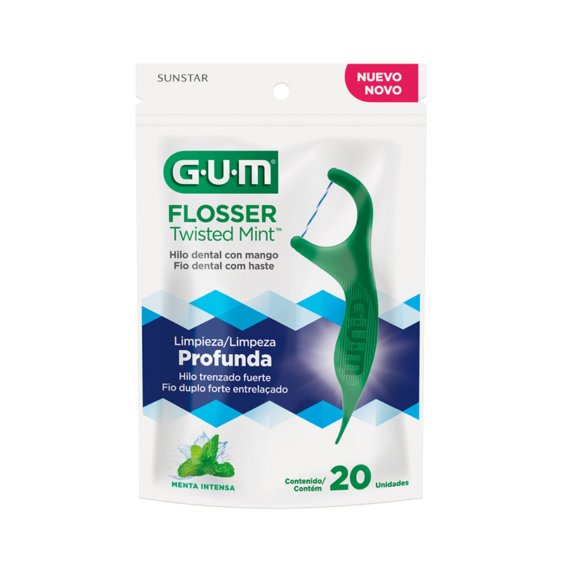 GUM FLOSSERS TWISTED MINT PROFUNDA MENTA X 20 UNDS