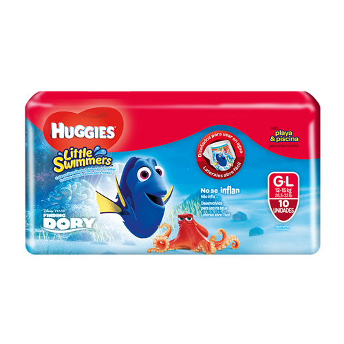 PANAL HUGGIES LITTLE SWIMM M-L X 10 UNDS